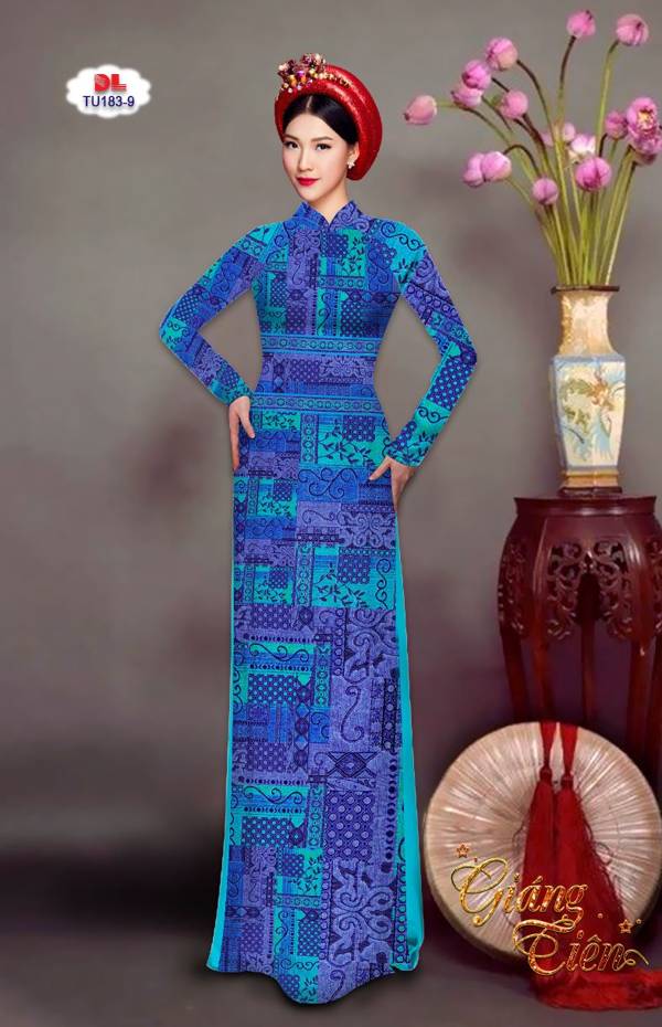 Vải Áo Dài Hoa Văn Kiểu Mới AD TU183