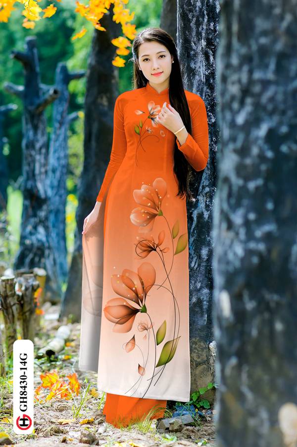 Vải Áo Dài Hoa In 3D Vừa Ra AD GH8430 33 Vải Áo Dài Hoa In 3D Vừa Ra AD GH8430