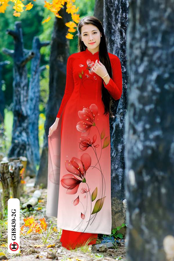 Vải Áo Dài Hoa In 3D Vừa Ra AD GH8430 34 Vải Áo Dài Hoa In 3D Vừa Ra AD GH8430