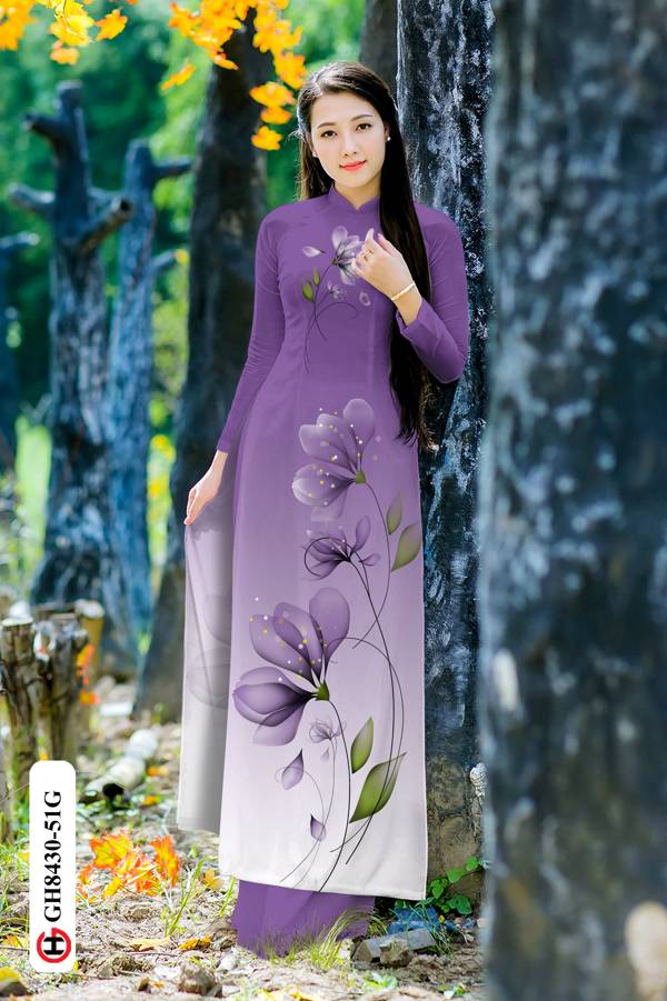 Vải Áo Dài Hoa In 3D Vừa Ra AD GH8430 37 Vải Áo Dài Hoa In 3D Vừa Ra AD GH8430