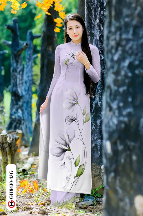 Vải Áo Dài Hoa In 3D Vừa Ra AD GH8430 39 Vải Áo Dài Hoa In 3D Vừa Ra AD GH8430