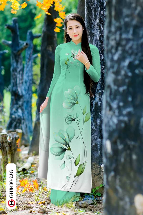 Vải Áo Dài Hoa In 3D Vừa Ra AD GH8430 41 Vải Áo Dài Hoa In 3D Vừa Ra AD GH8430