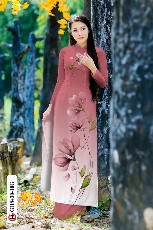 Vải Áo Dài Hoa In 3D Vừa Ra AD GH8430 43 Vải Áo Dài Hoa In 3D Vừa Ra AD GH8430