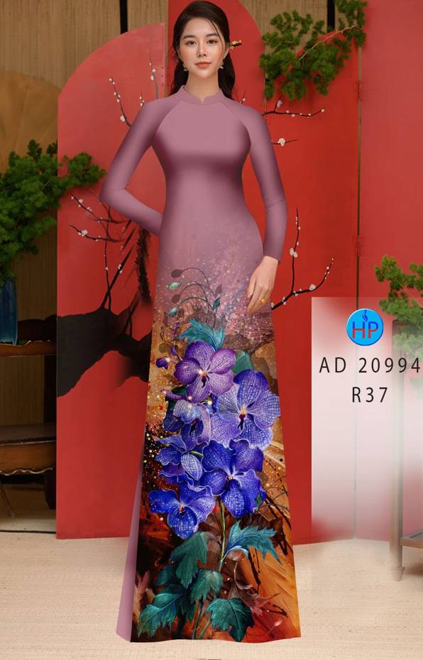 Vải Áo Dài Hoa In 3D Độc Đáo AD 20994 37 Vải Áo Dài Hoa In 3D Độc Đáo AD 20994