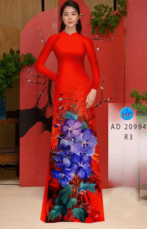 Vải Áo Dài Hoa In 3D Độc Đáo AD 20994 43 Vải Áo Dài Hoa In 3D Độc Đáo AD 20994