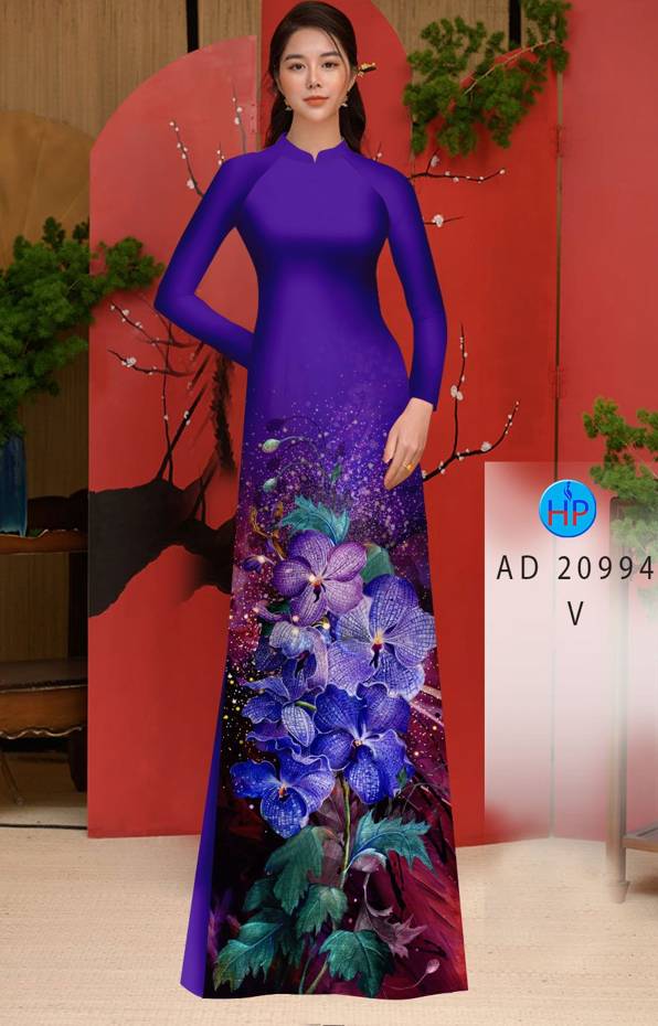 Vải Áo Dài Hoa In 3D Độc Đáo AD 20994 41 Vải Áo Dài Hoa In 3D Độc Đáo AD 20994