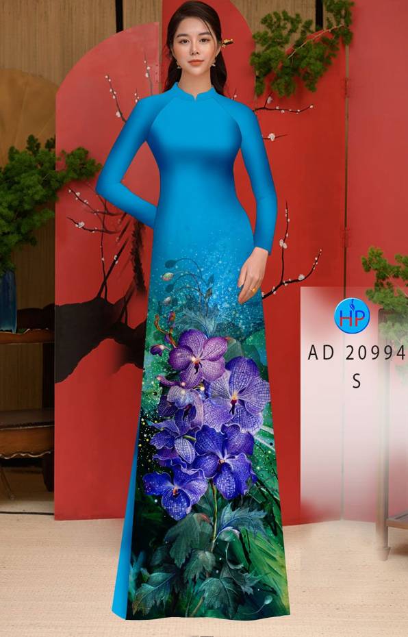 Vải Áo Dài Hoa In 3D Độc Đáo AD 20994 42 Vải Áo Dài Hoa In 3D Độc Đáo AD 20994