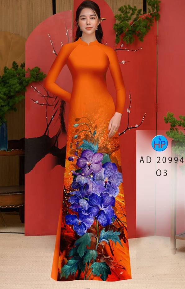 Vải Áo Dài Hoa In 3D Độc Đáo AD 20994 46 Vải Áo Dài Hoa In 3D Độc Đáo AD 20994