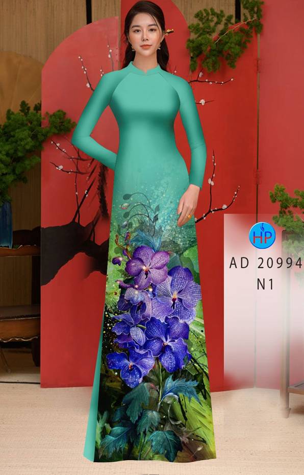 Vải Áo Dài Hoa In 3D Độc Đáo AD 20994 47 Vải Áo Dài Hoa In 3D Độc Đáo AD 20994