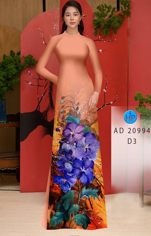Vải Áo Dài Hoa In 3D Độc Đáo AD 20994 44 Vải Áo Dài Hoa In 3D Độc Đáo AD 20994