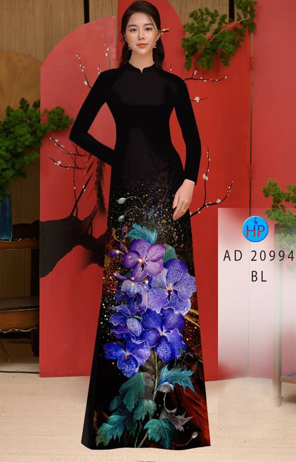 Vải Áo Dài Hoa In 3D Độc Đáo AD 20994 50 Vải Áo Dài Hoa In 3D Độc Đáo AD 20994