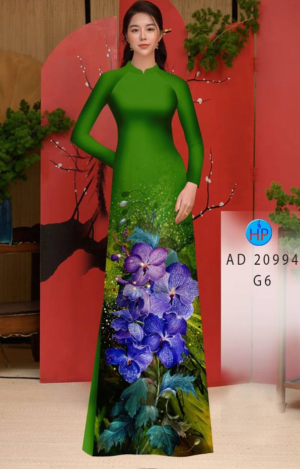 Vải Áo Dài Hoa In 3D Độc Đáo AD 20994 48 Vải Áo Dài Hoa In 3D Độc Đáo AD 20994