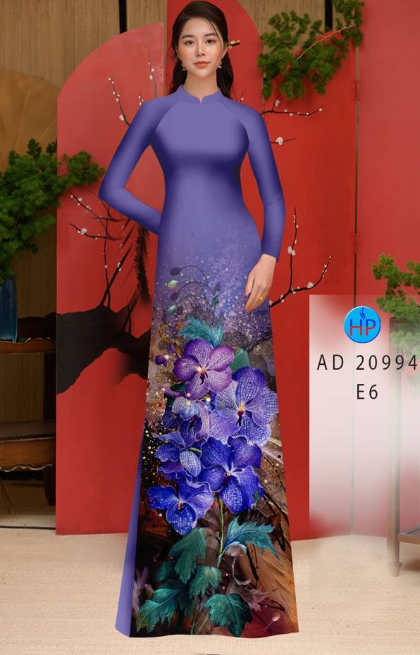 Vải Áo Dài Hoa In 3D Độc Đáo AD 20994 52 Vải Áo Dài Hoa In 3D Độc Đáo AD 20994