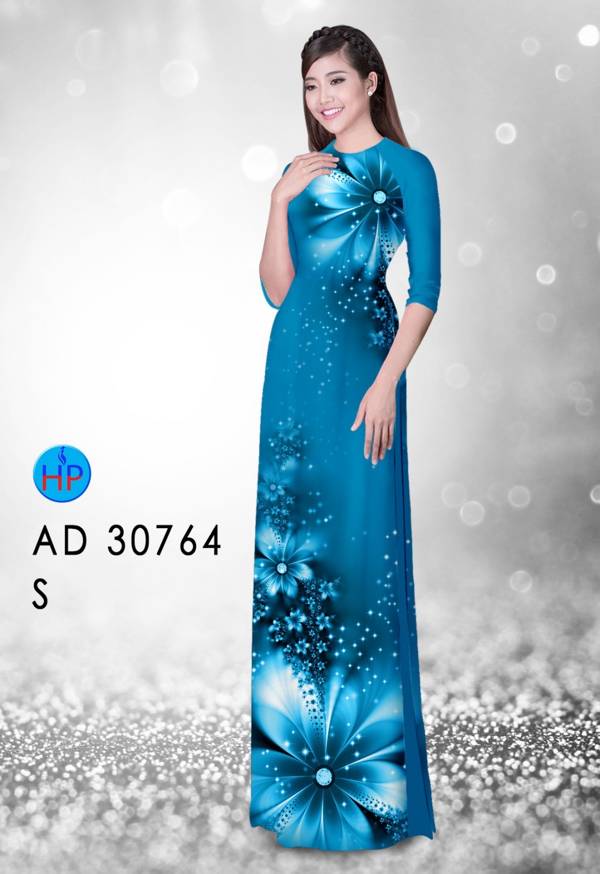 Vải Áo Dài Hoa In 3D Kiểu Mới AD 30764 39 Vải Áo Dài Hoa In 3D Kiểu Mới AD 30764