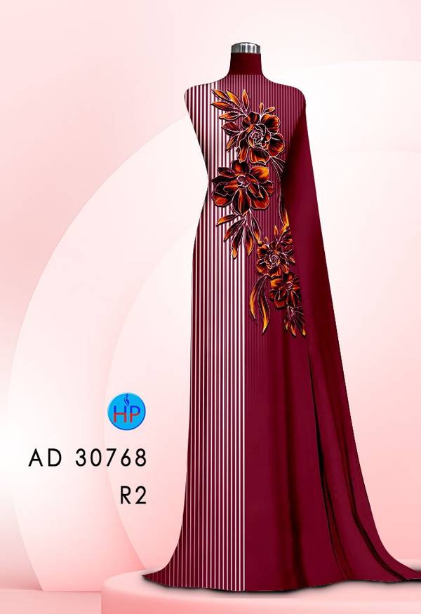 Vải Áo Dài Hoa In 3D Mới Ra AD 30768 38 Vải Áo Dài Hoa In 3D Mới Ra AD 30768