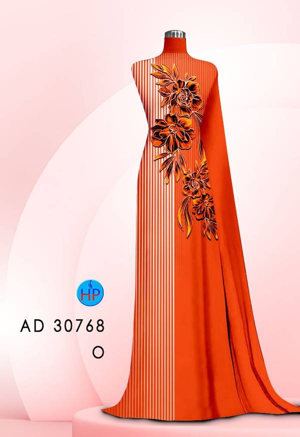 Vải Áo Dài Hoa In 3D Mới Ra AD 30768 45 Vải Áo Dài Hoa In 3D Mới Ra AD 30768