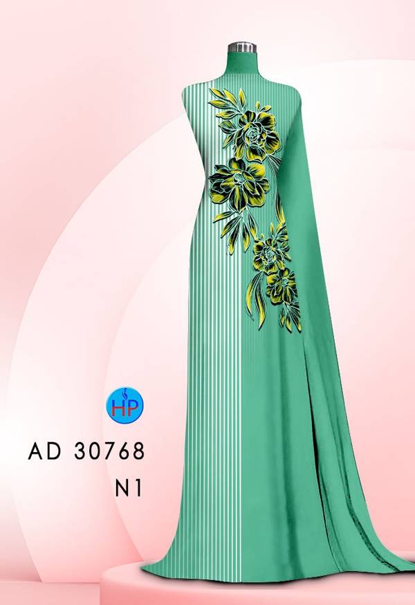 Vải Áo Dài Hoa In 3D Mới Ra AD 30768 47 Vải Áo Dài Hoa In 3D Mới Ra AD 30768