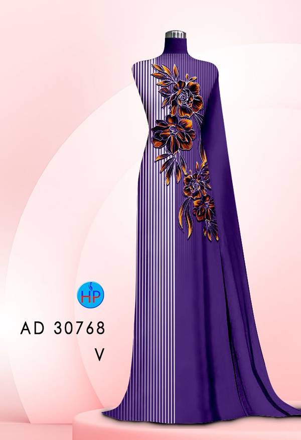 Vải Áo Dài Hoa In 3D Mới Ra AD 30768 50 Vải Áo Dài Hoa In 3D Mới Ra AD 30768
