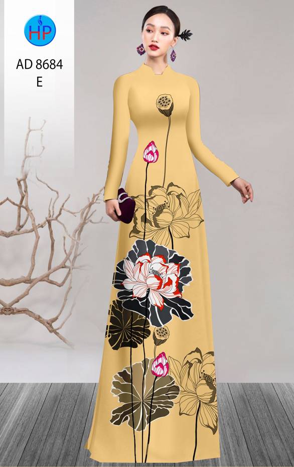 Vải Áo Dài Hoa Sen Độc Đáo AD 8684 41 Vải Áo Dài Hoa Sen Độc Đáo AD 8684