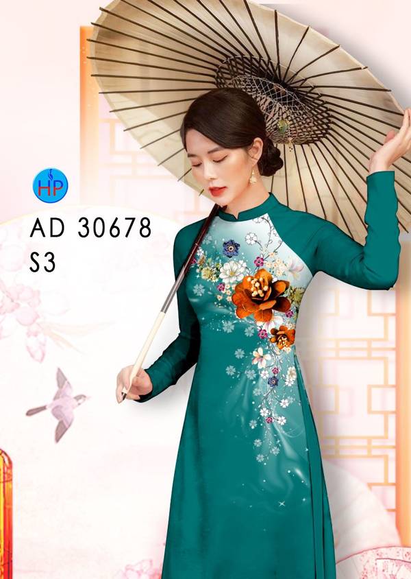 Vải Áo Dài Hoa In 3D Mới Ra AD 30678 38 Vải Áo Dài Hoa In 3D Mới Ra AD 30678