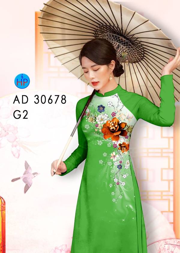 Vải Áo Dài Hoa In 3D Mới Ra AD 30678 44 Vải Áo Dài Hoa In 3D Mới Ra AD 30678