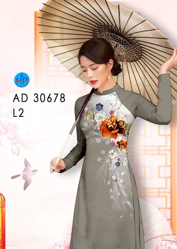 Vải Áo Dài Hoa In 3D Mới Ra AD 30678 43 Vải Áo Dài Hoa In 3D Mới Ra AD 30678