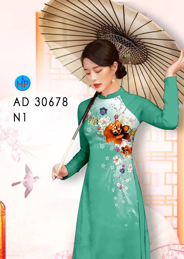Vải Áo Dài Hoa In 3D Mới Ra AD 30678 47 Vải Áo Dài Hoa In 3D Mới Ra AD 30678