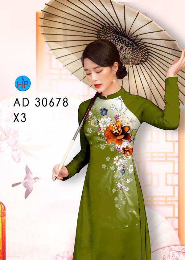 Vải Áo Dài Hoa In 3D Mới Ra AD 30678 51 Vải Áo Dài Hoa In 3D Mới Ra AD 30678