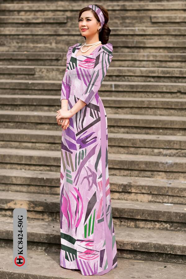 Vải Áo Dài Hoa Văn Thiết Kế 2021 AD KC8424