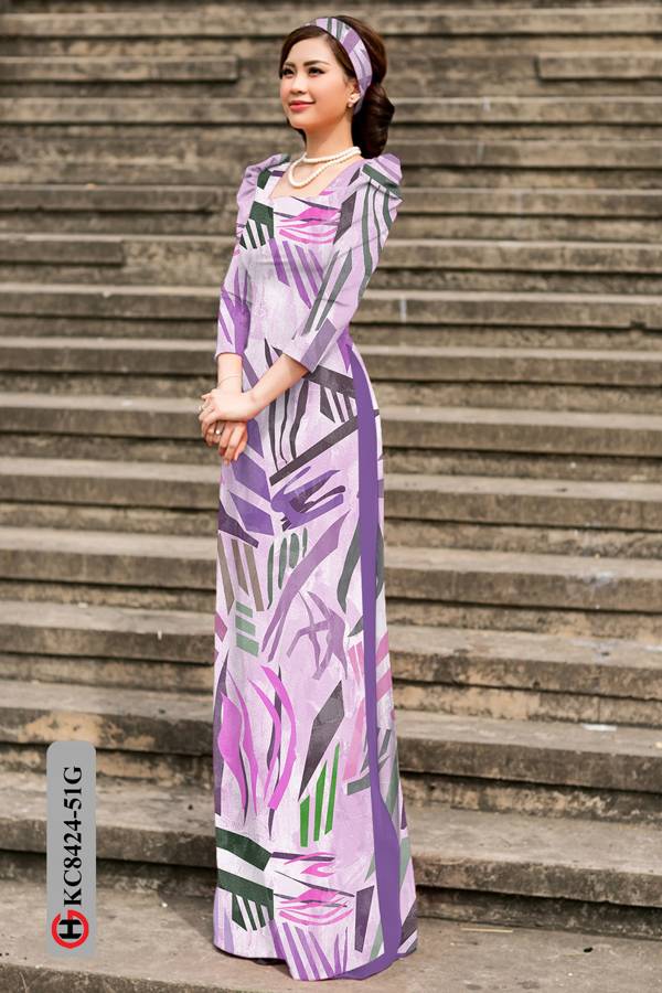 Vải Áo Dài Hoa Văn Thiết Kế 2021 AD KC8424