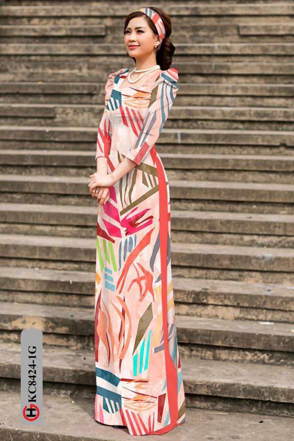 Vải Áo Dài Hoa Văn Thiết Kế 2021 AD KC8424