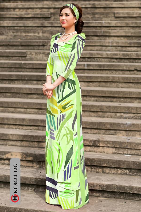 Vải Áo Dài Hoa Văn Thiết Kế 2021 AD KC8424