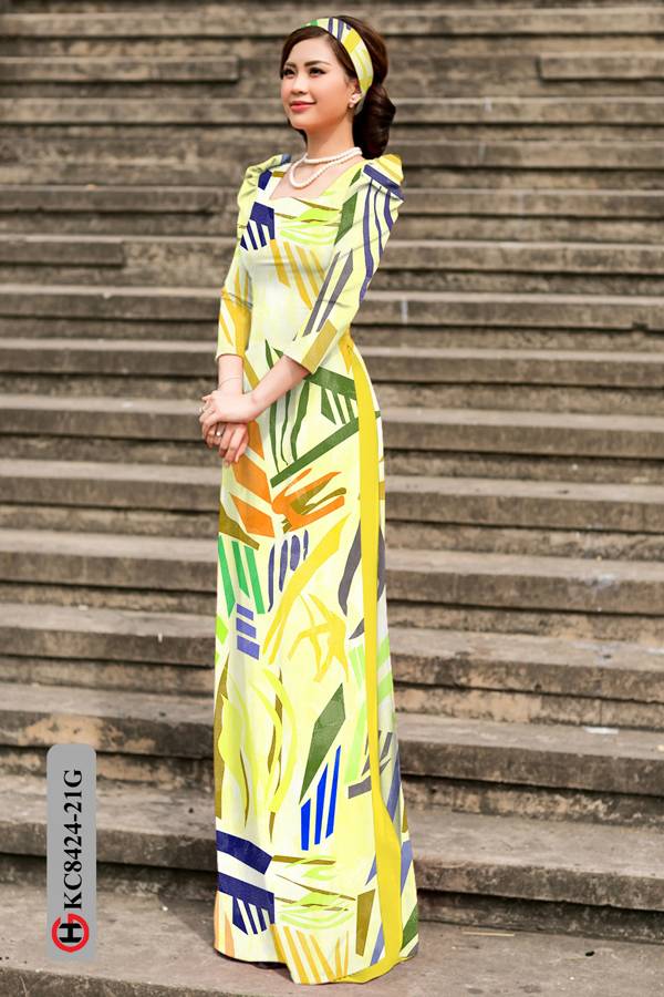 Vải Áo Dài Hoa Văn Thiết Kế 2021 AD KC8424