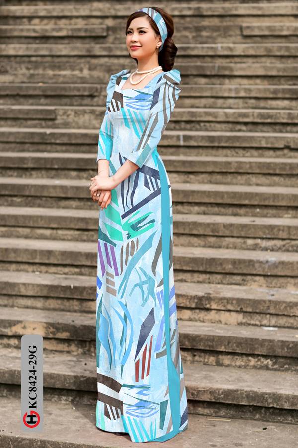 Vải Áo Dài Hoa Văn Thiết Kế 2021 AD KC8424
