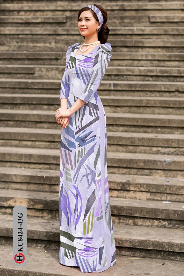 Vải Áo Dài Hoa Văn Thiết Kế 2021 AD KC8424