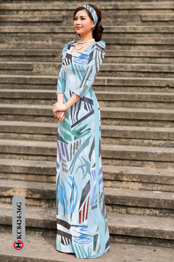 Vải Áo Dài Hoa Văn Thiết Kế 2021 AD KC8424