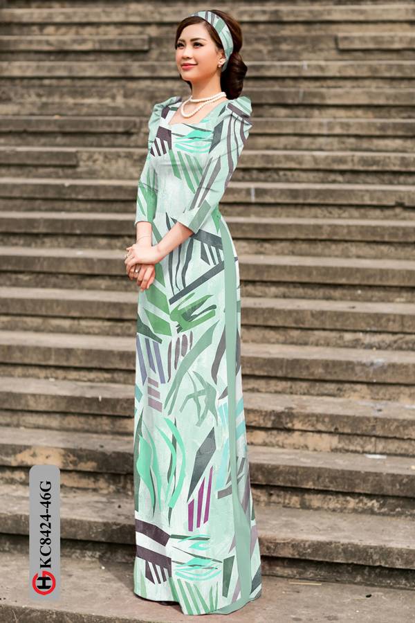 Vải Áo Dài Hoa Văn Thiết Kế 2021 AD KC8424