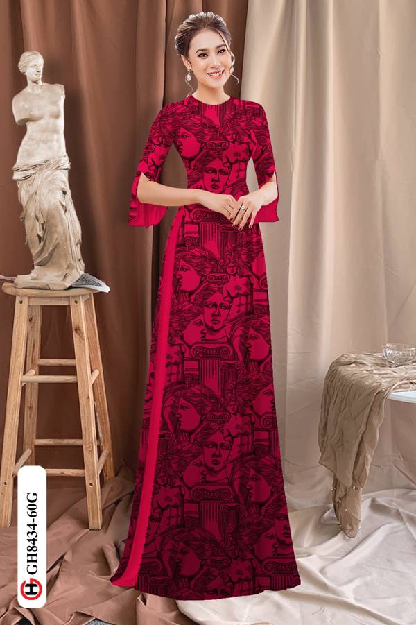 Vải Áo Dài Hoa Văn Độc Đáo Kiểu Mới AD GH8434