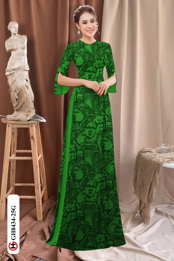 Vải Áo Dài Hoa Văn Độc Đáo Kiểu Mới AD GH8434