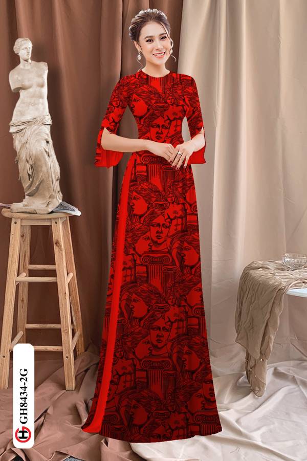 Vải Áo Dài Hoa Văn Độc Đáo Kiểu Mới AD GH8434
