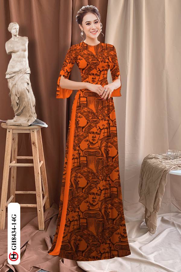 Vải Áo Dài Hoa Văn Độc Đáo Kiểu Mới AD GH8434