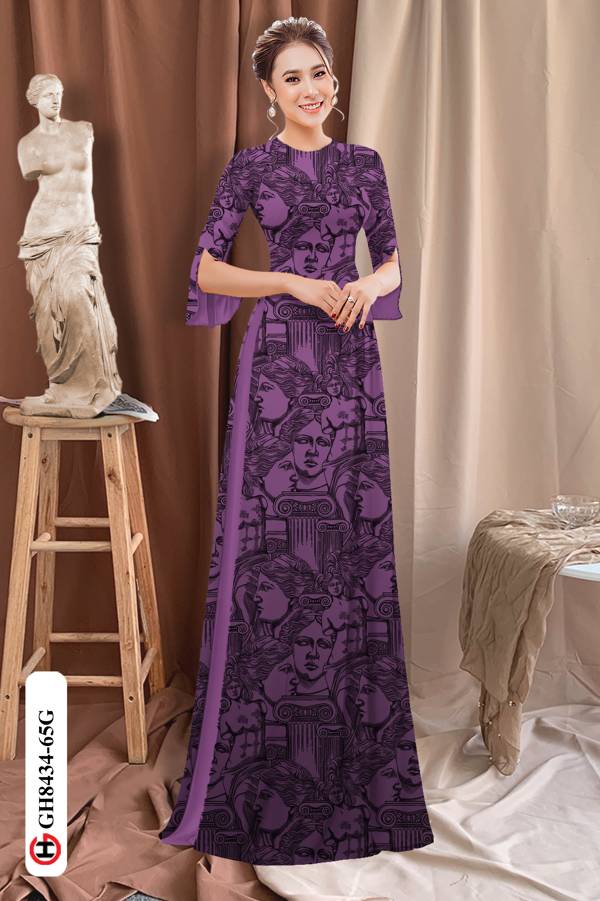 Vải Áo Dài Hoa Văn Độc Đáo Kiểu Mới AD GH8434