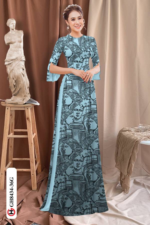 Vải Áo Dài Hoa Văn Độc Đáo Kiểu Mới AD GH8434