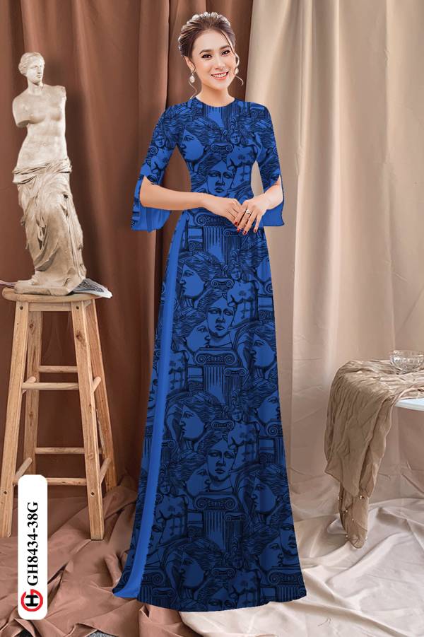 Vải Áo Dài Hoa Văn Độc Đáo Kiểu Mới AD GH8434