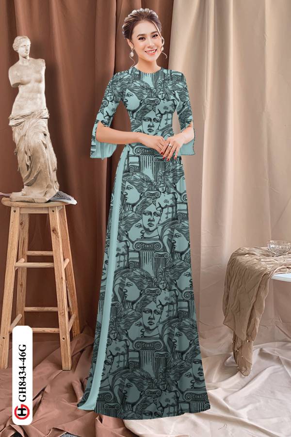 Vải Áo Dài Hoa Văn Độc Đáo Kiểu Mới AD GH8434