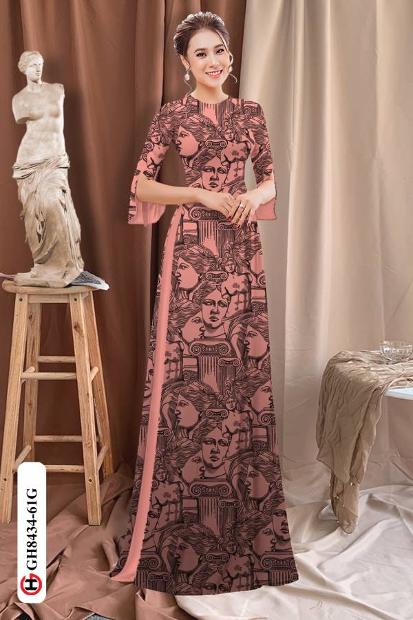 Vải Áo Dài Hoa Văn Độc Đáo Kiểu Mới AD GH8434