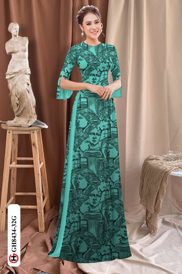 Vải Áo Dài Hoa Văn Độc Đáo Kiểu Mới AD GH8434