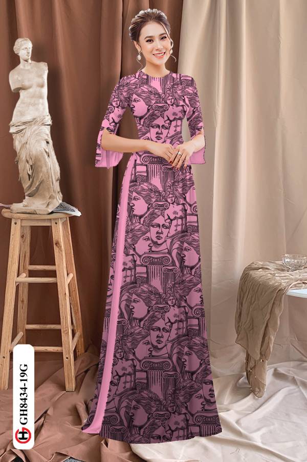 Vải Áo Dài Hoa Văn Độc Đáo Kiểu Mới AD GH8434