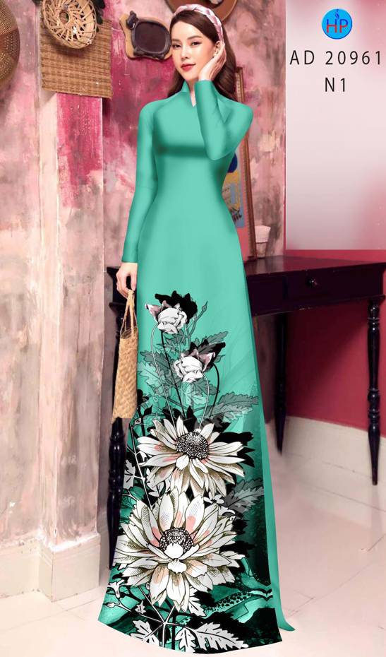 Vải Áo Dài Hoa Hướng Dương Mới Ra AD 20961