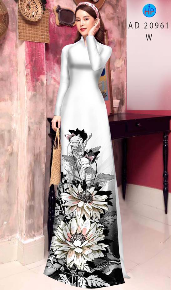 Vải Áo Dài Hoa Hướng Dương Mới Ra AD 20961